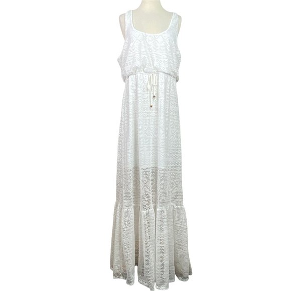 Maurices Dresses & Skirts - Maurices Xl Maxi Dress Lace Overlay White New With Tag